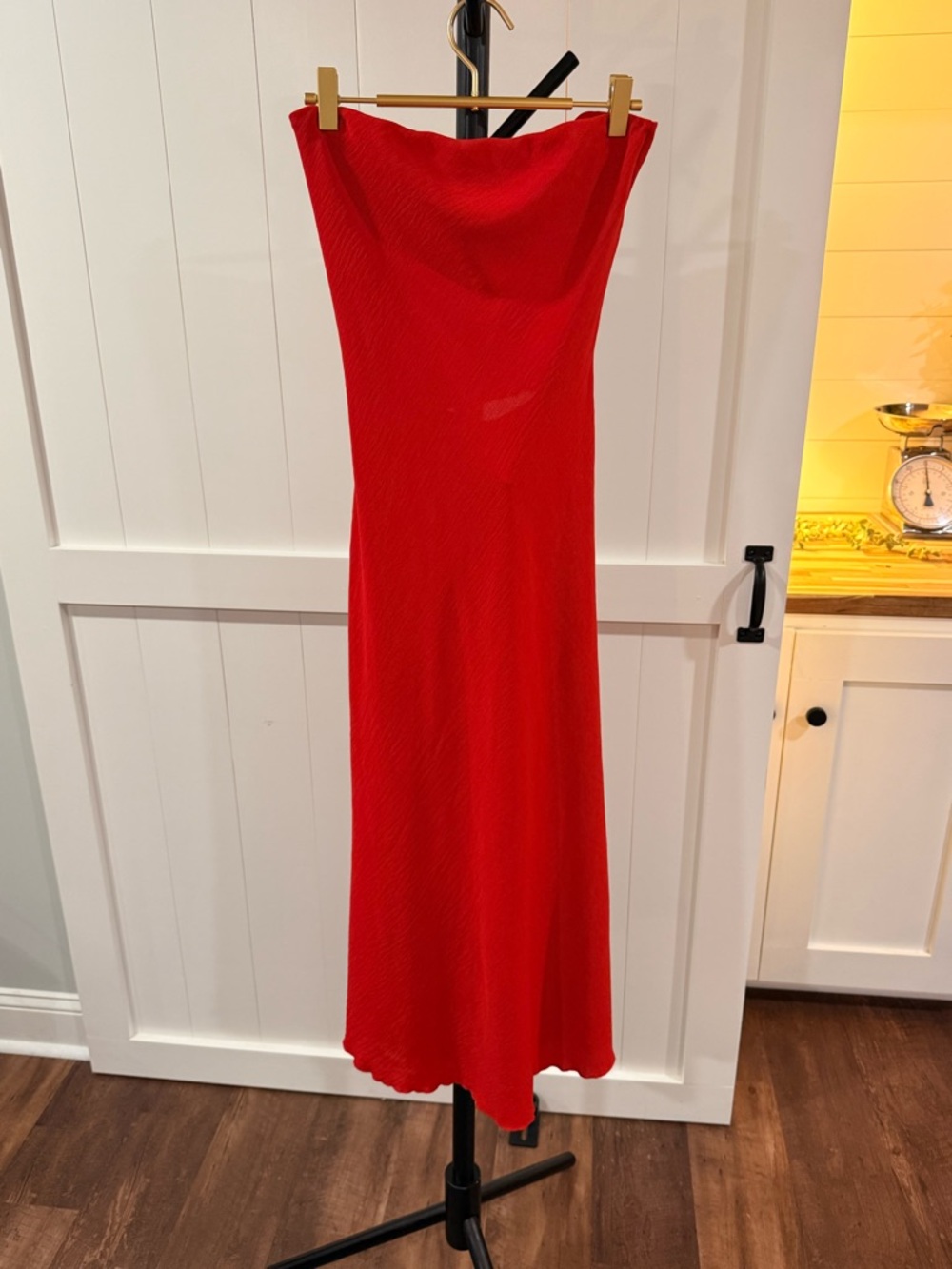 See You Monday Vibrant Red Strapless Maxi Dress
